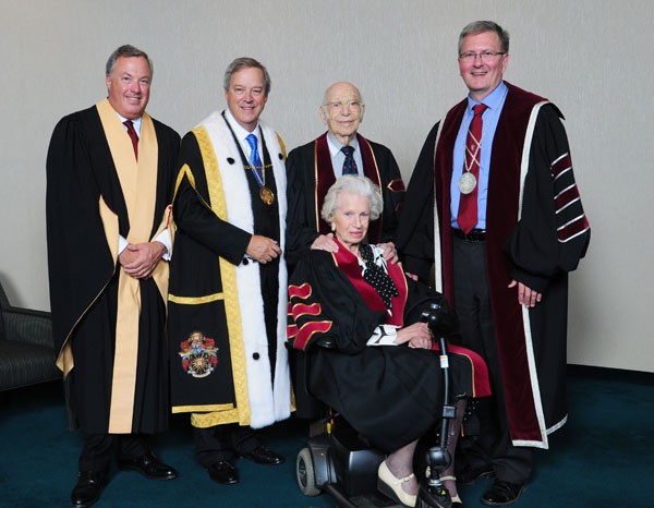 Michal and Renata Hornstein at their honorary degree ceremony