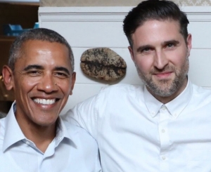 Paul Desbaillets with Barack Obama