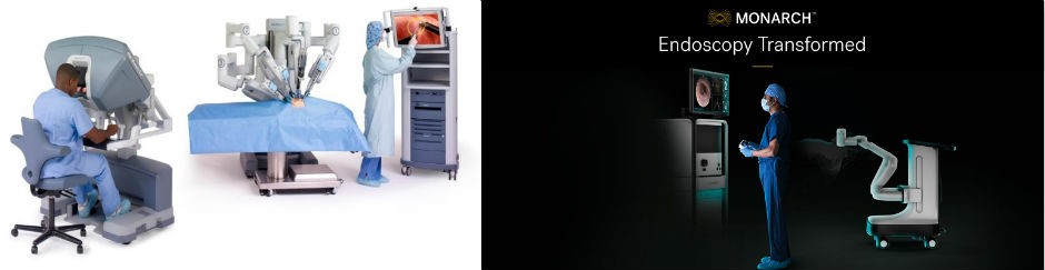 Da Vinci surgical robot and Monarch Platform