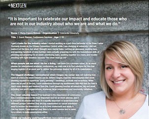 Staff featured in Meetings Canada magazine