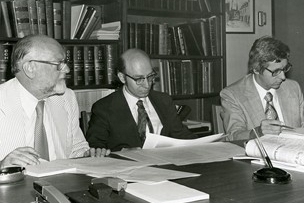 Signing the documents which make Concordia official. 