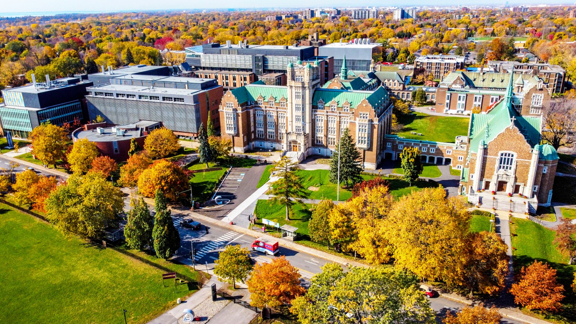 An aerial view of Loyola campus