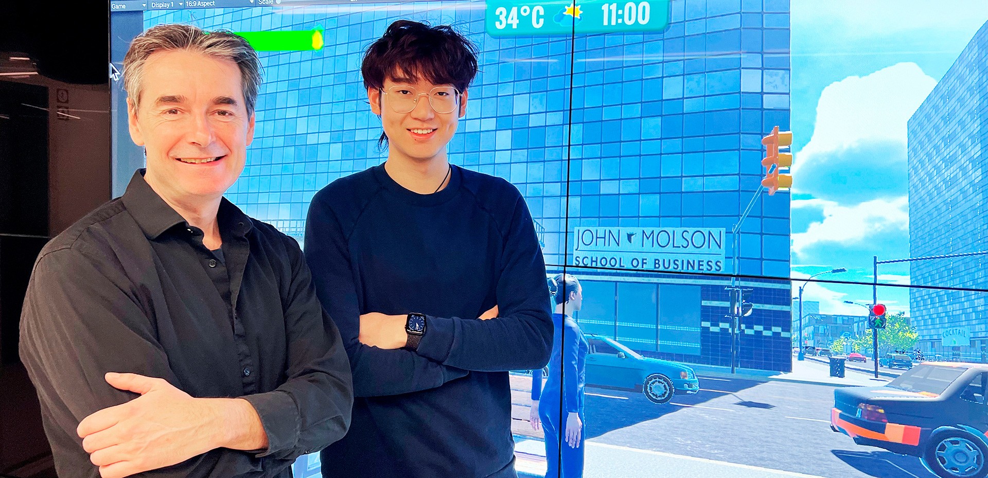 Pictured from left to right: Christopher Gibbs and Jiarui Li, BCSc 22.