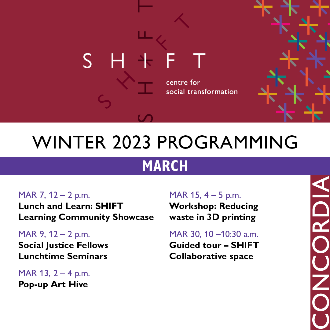 SHIFT March 2023 events programming