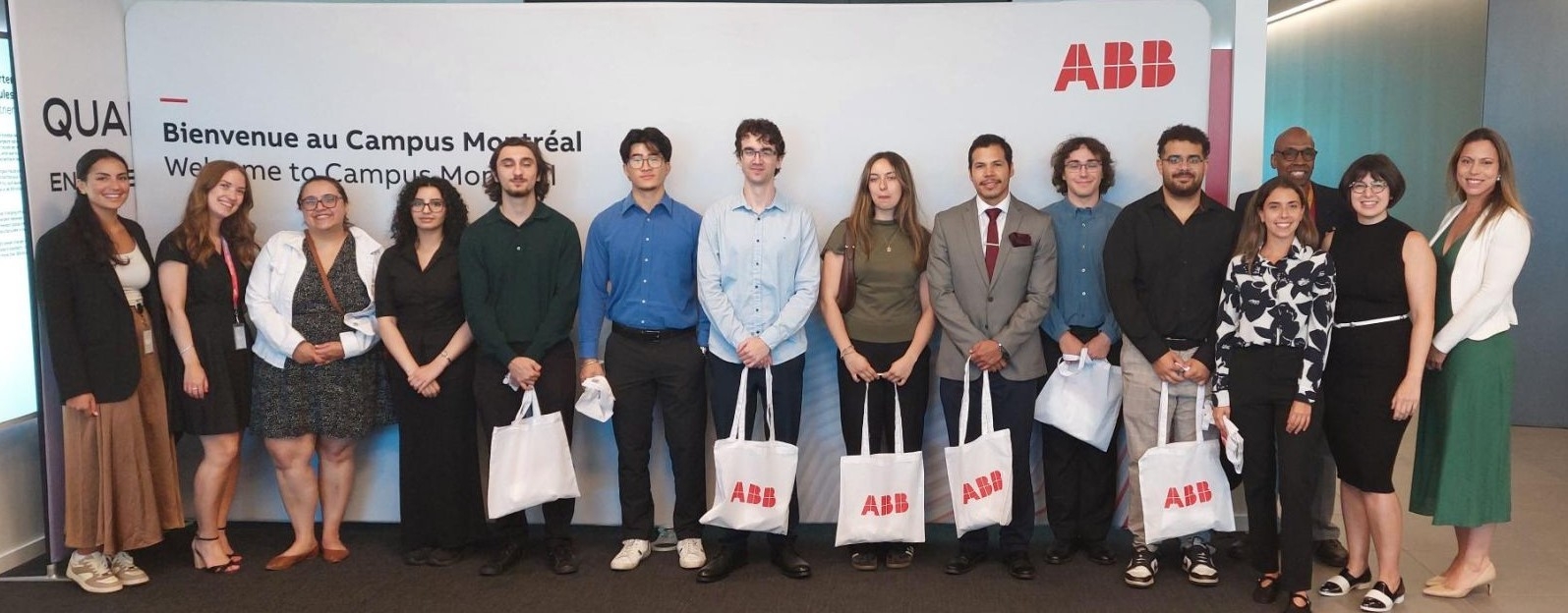 ABB staff and Concordia students on a ABB visit