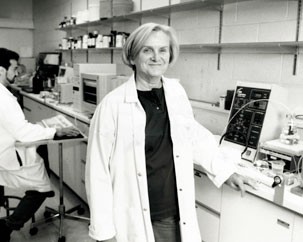 Co-founder Jane Stewart at work in CSBN lab Co-founder Jane Stewart at work in CSBN lab