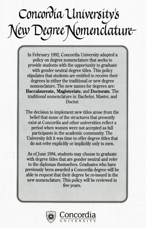 Degree nomenclature Degree nomenclature