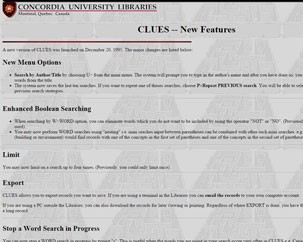 CLUES - New Features CLUES - New Features