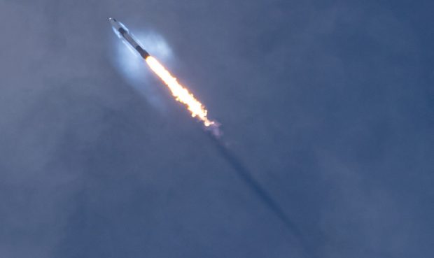 Image of a rocket launching through the sky
