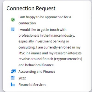 Connection request - Step 2