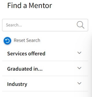 Find a Mentor - browse by keywords