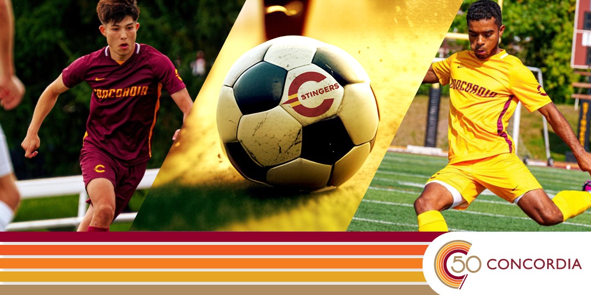 Shots of soccer players on the field kicking the ball