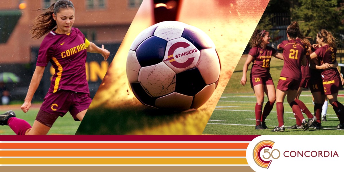 Shots of soccer players on the field kicking the ball