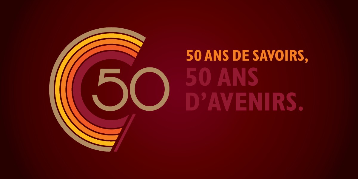 text: Concordia University and 50th anniversary logo
