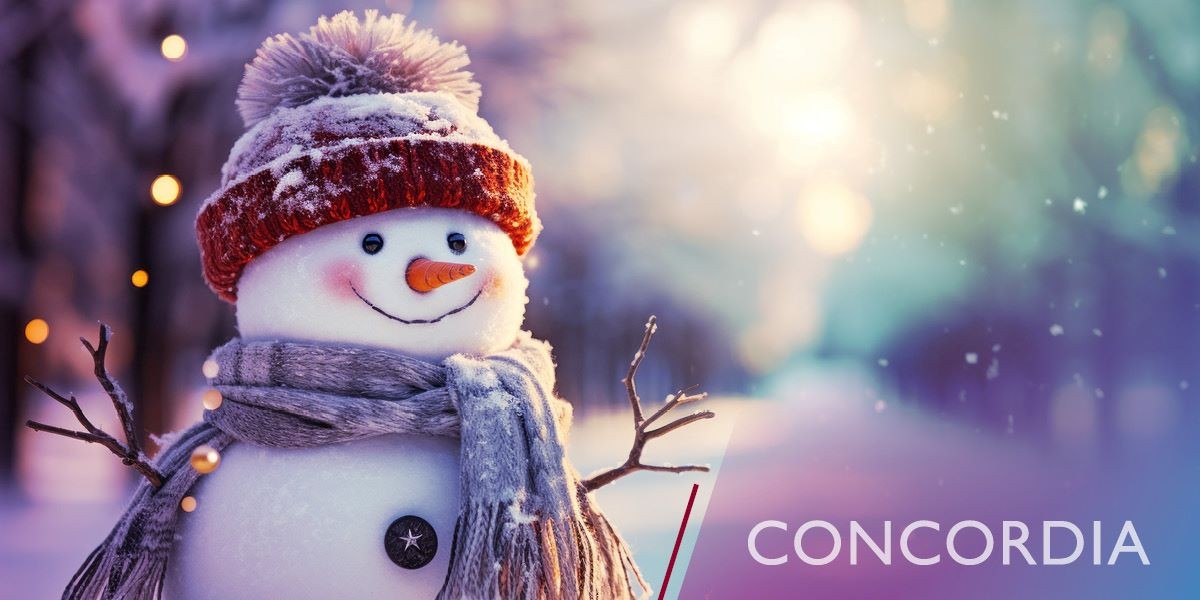 A happy snowman.