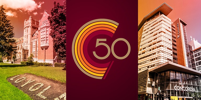 A mosaic of campus scenes from Concordia's last 50 years