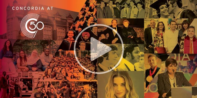 A mosaic of scenes from Concordia's past 5 decades