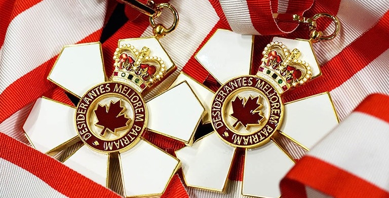 Order of Canada medals.