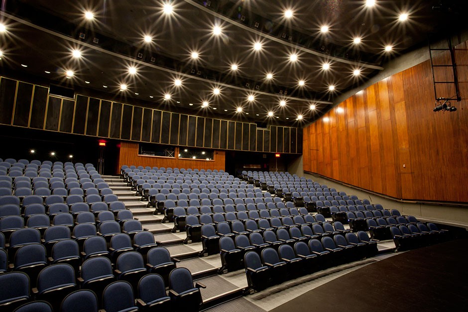 Seating of Concordia Theatre looking out from stage