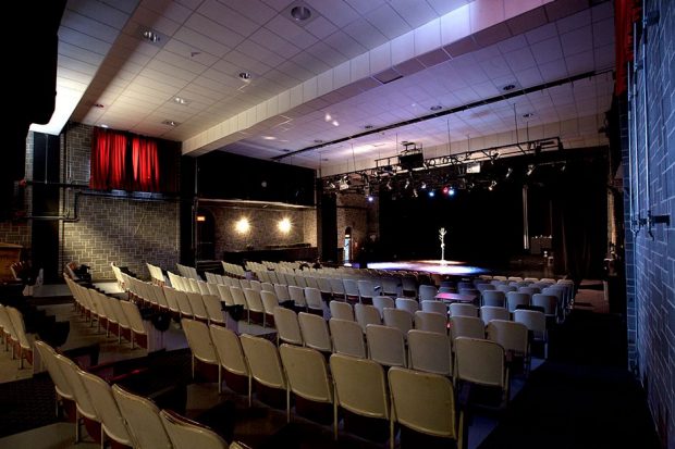 FC Smith Auditorium, seating and stage Empty FC Smith Auditorium featuring empty seating and stage area
