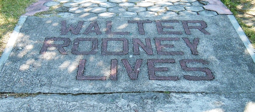 A walkway memorializing the life of Walter Rodney.