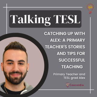 Talking TESL podcast episode, "Catching up with Alex: A Primary Teacher's Stories and Tips for Successful Teaching"