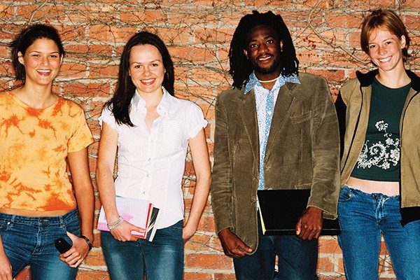 People from different ethnic groups smiling