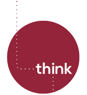 A graphic that says "think"