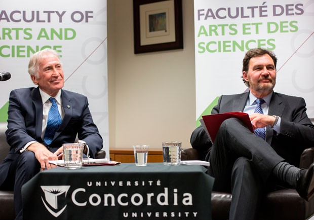 Judge Morton Minc (left) with Supreme Court Justice Richard Wagner of the Supreme Court of Canada.