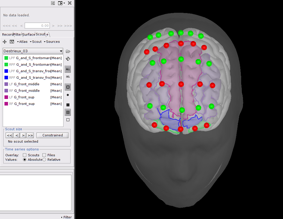 Frontal NIRS montage used for a working memory experiment Frontal NIRS montage used for a working memory experiment