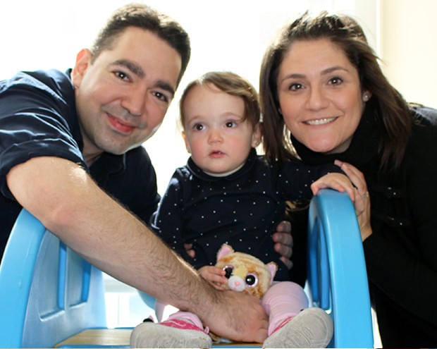 Clara et ses parents, Sabrina et Markos, ont apprécié de participer à une étude amusante!