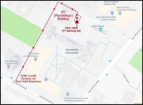Driving Directions to PY Building Parking Lot - Concordia Loyola Campus