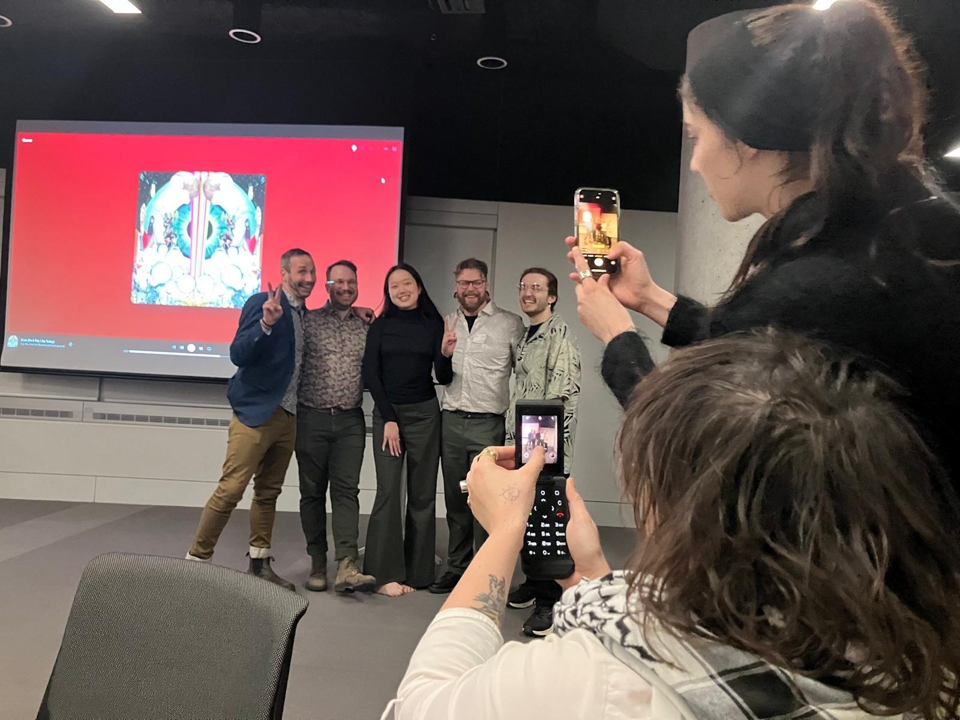 Students posing for a photo at the Annual Graduate Interdisciplinary Conference