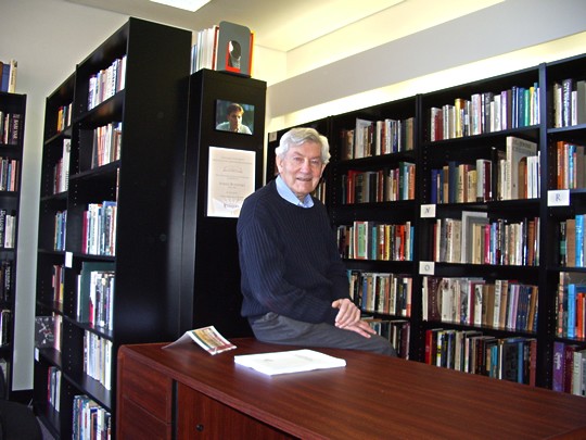 Professor Mervin Butovsky in the Avriel Butovsky Research Library Professor Mervin Butovsky in the Avriel Butovsky Research Library