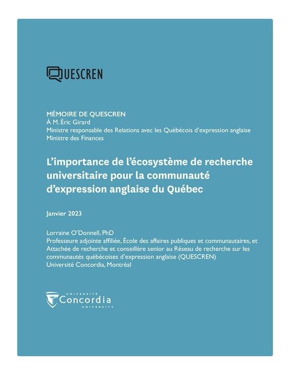 QUESCREN Brief for Quebec government