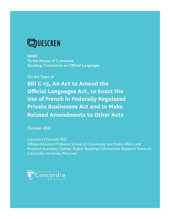 Brief on the topic of Bill C-13