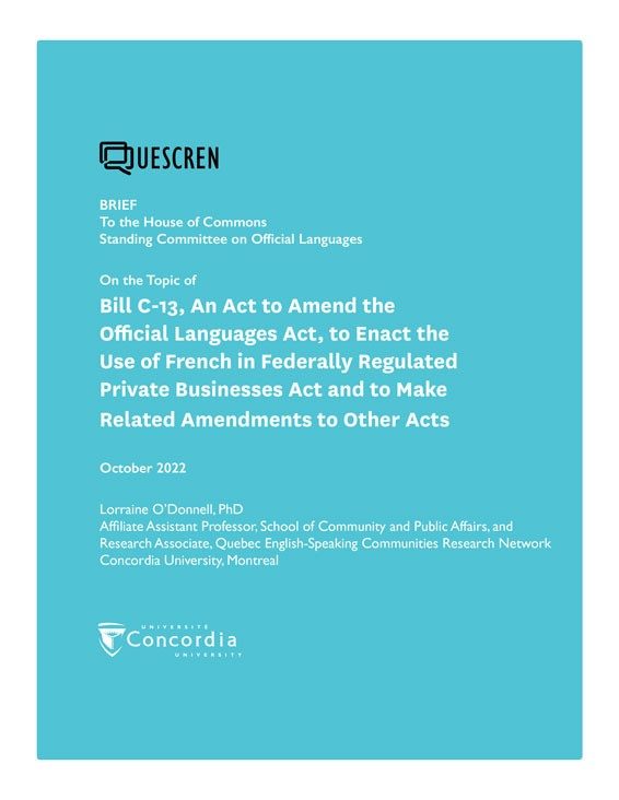 Brief on the topic of Bill C-13