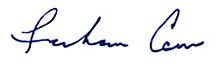 Graham Carr - signature Graham Carr - signature