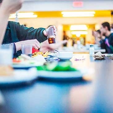 Students in the Buzz Dining Hall