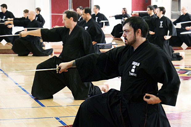Students during a martial art class at the Athletics Complex in the Loyola Campus