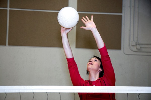 Participant at a volleyball match