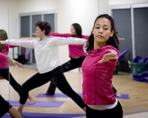 A yoga class at Le Gym