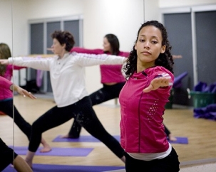 A yoga class at Le Gym