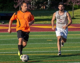 An intramural soccer match at Concordia Stadium