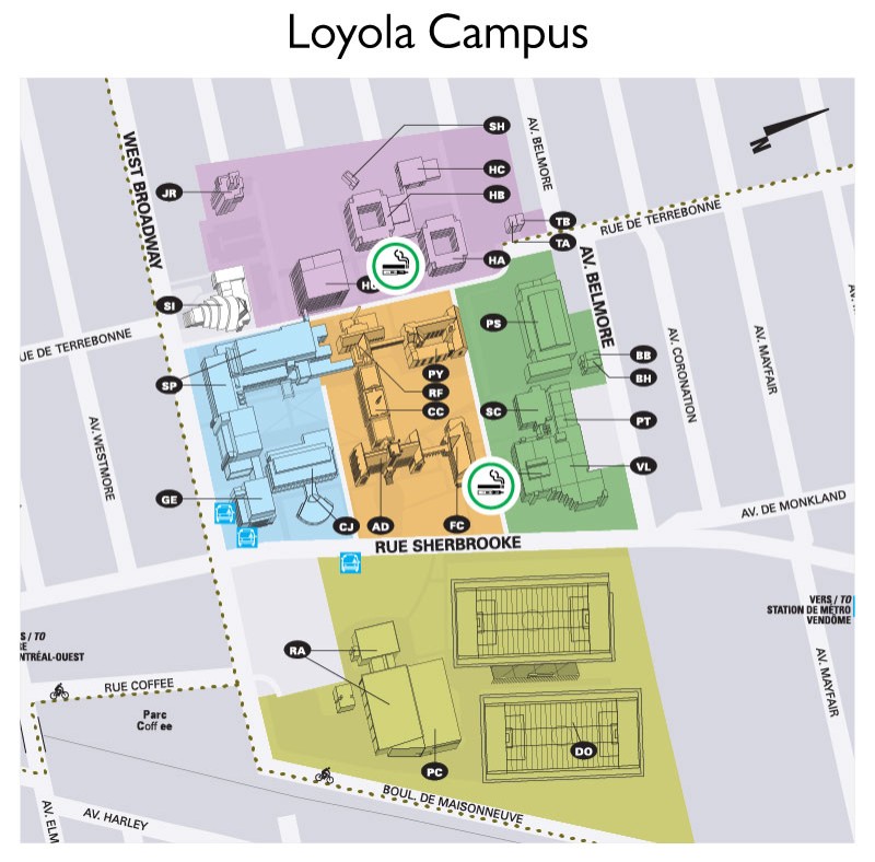 Designated smoking and vaping areas Loyola Campus
