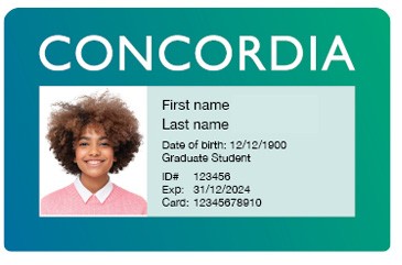 New graduate Concordia student ID card is green