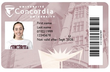 Existing undergraduate student card is pale burgundy with a white logo
