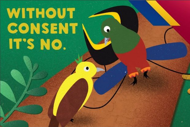 image text: without consent it's no