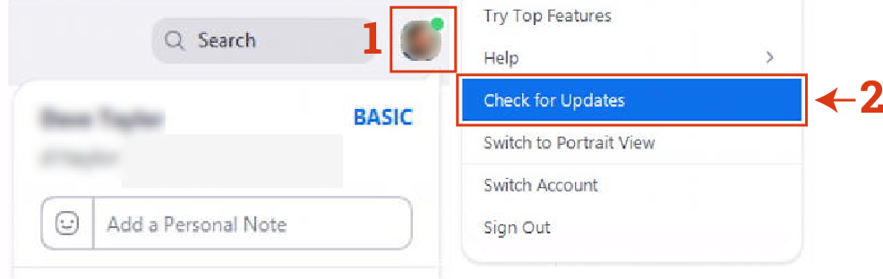 Check for updates by clicking in this option on the side bar menu. To access the side bar menu, click on your profile picture besides the search bar.