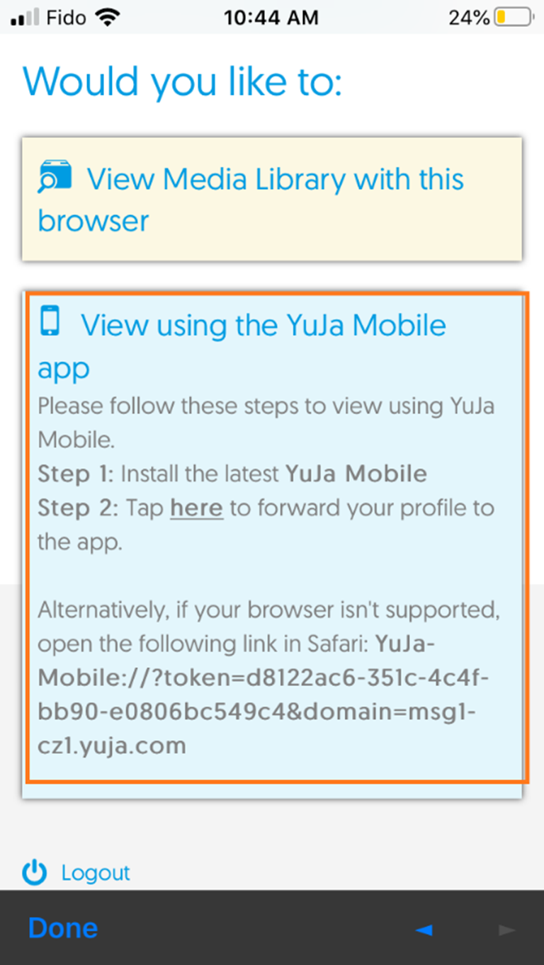 yuja-mobile-7 Media library